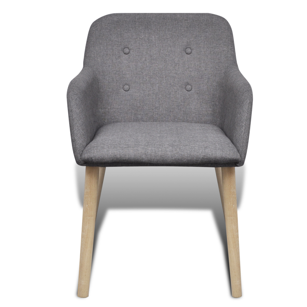 2 Pcs Fabric Dining Chair Set With Oak Legs Lovdock Com