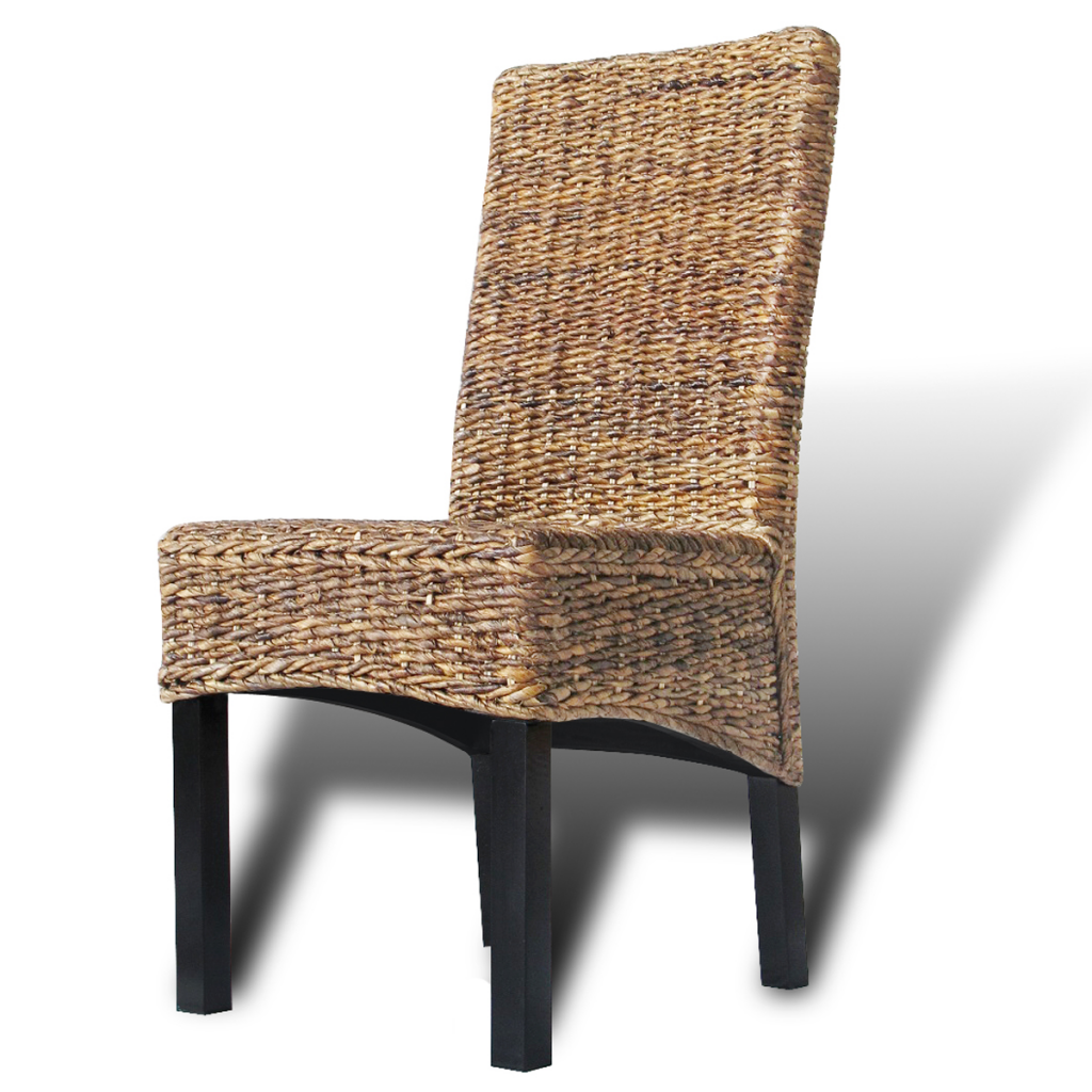 Brown Abaca Handmade Rattan Dining Chair Set 4 Pcs Lovdock Brown Abaca Handmade Rattan Dining Chair Set 4 Pcs