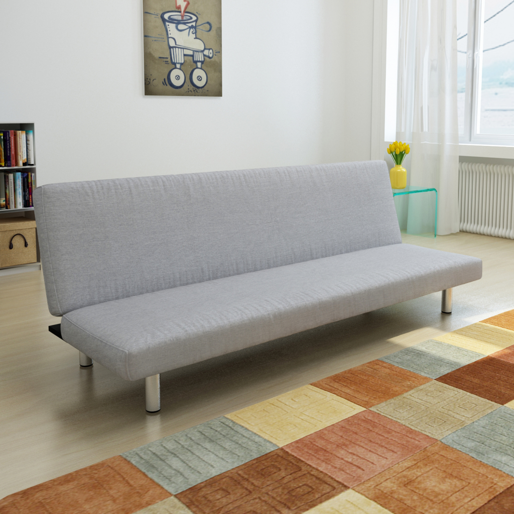 Light Gray Convertible Sofa Bed