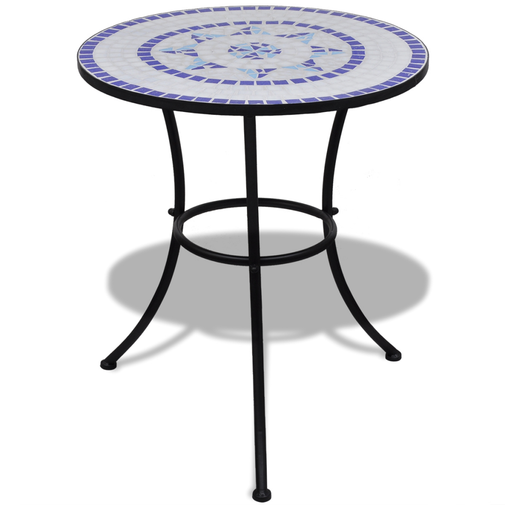 Blue White Mosaic Table 60 Cm Lovdock Com Mosaic Table 60 Cm Blue White