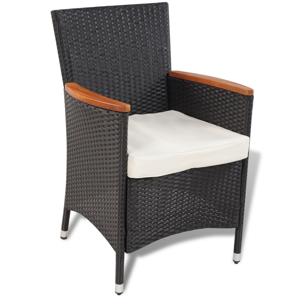 Sólo 607.94€, Poli Rattan Jardín Juego de comedor con 4 sillas y una ... Sólo 607.94€, Poli Rattan Jardín Juego de comedor con 4 sillas y una ...