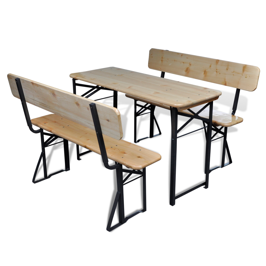 wood Foldable 2 Chairs Garden Beer Table Set - LovDock.com wood Foldable 2 Chairs Garden Beer Table Set - LovDock.com