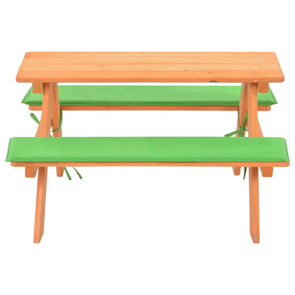 Festnight Children's Garden Picnic Table with Benches 89x79x50 cm Fir
