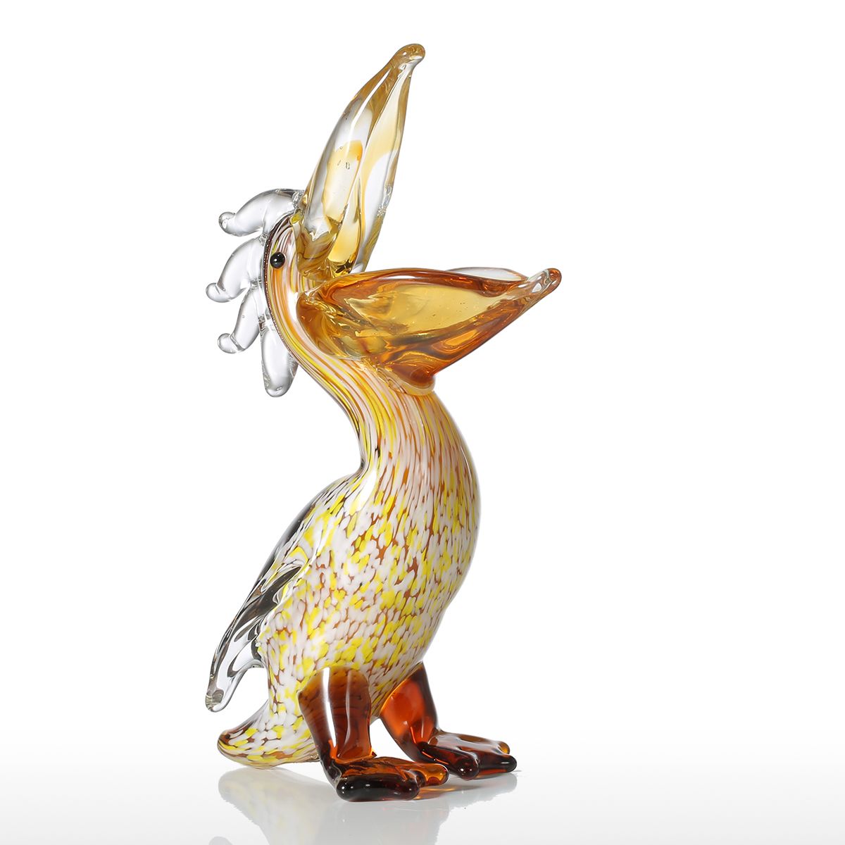 Tooarts Cormorant Glass Sculpture Home Decor Animal Ornament Gift Craft