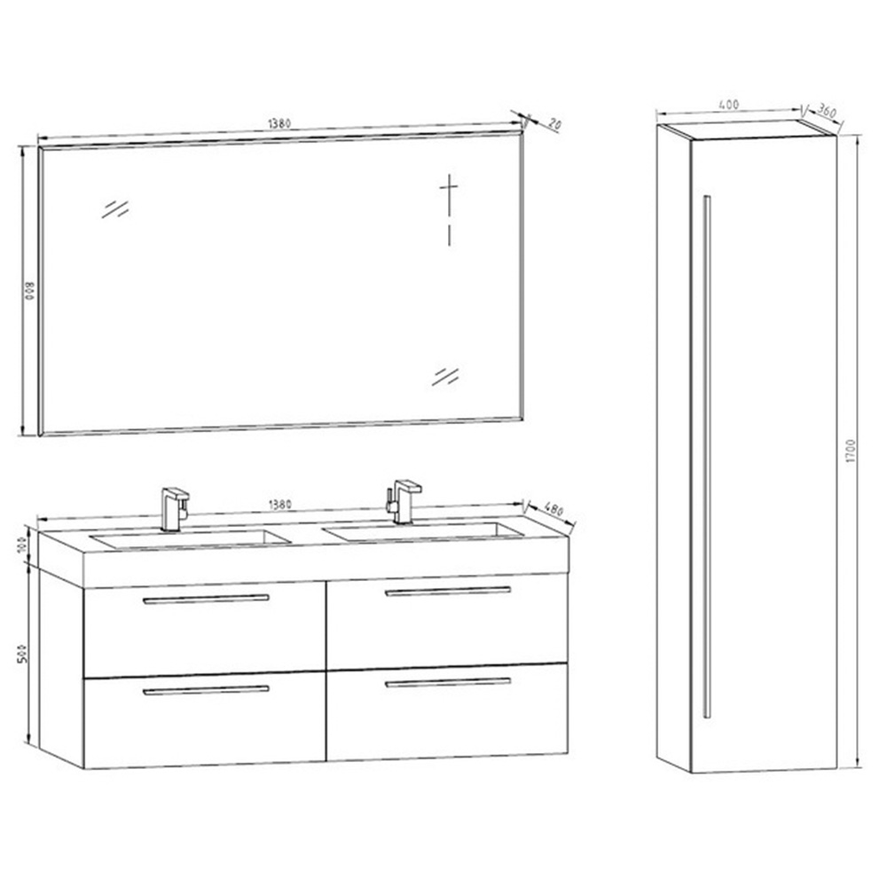 ensemble de salle de bain double vasque noir Salle De Bain Double G ~ ensemble de salle de bain double vasque noir