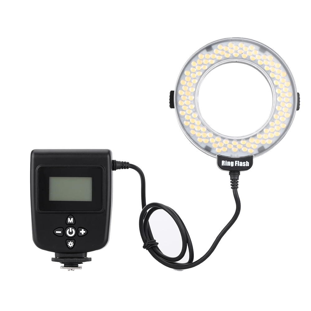 LED Macro Ring Flash Fillin Light Lamp with 8 Adapter Rings(49mm 52mm