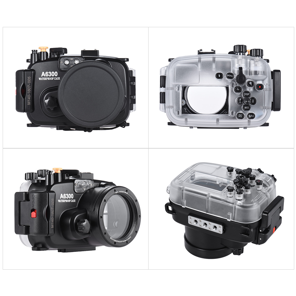 MEIKON SY22 40m / 130ft Underwater Waterproof Camera Housing Black