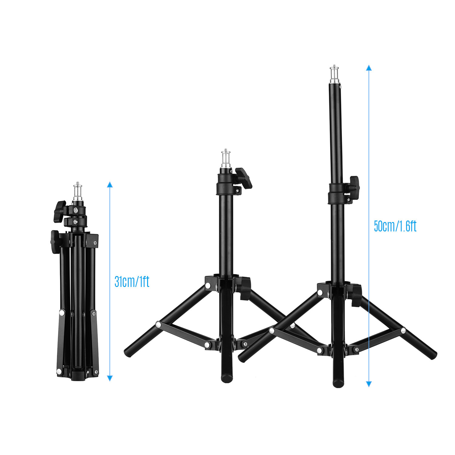 Studio Photography Light Tripod Stand Adjustable Aluminum Alloy for