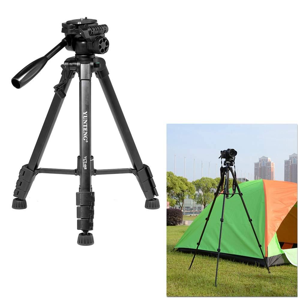 YUNTENG VCT668 Portable Video DSLR Camera Camcorder Tripod Kit with