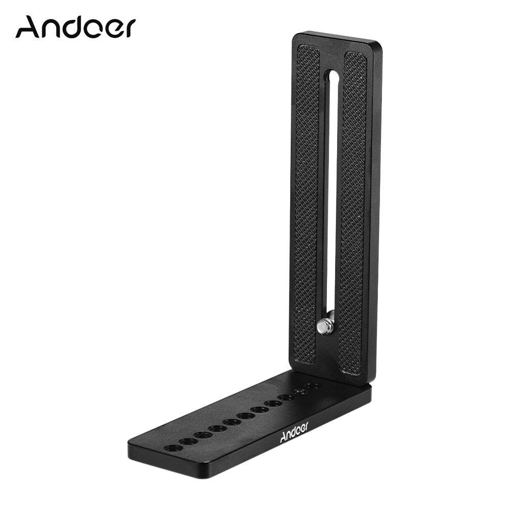 Andoer Aluminium Alloy Universal LShape Plate Bracket Camera Holder