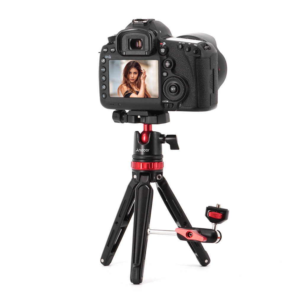 Andoer Aluminium Alloy Mini Desktop Tabletop Tripod with Panoramic Ball