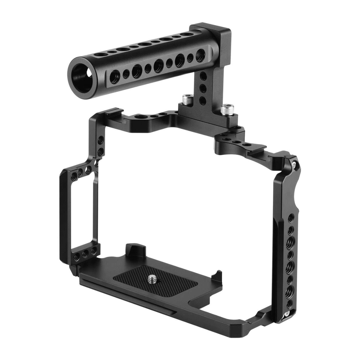 Andoer Camera Cage + Top Handle Kit Aluminum Alloy with 1/4 Inch & 3/8