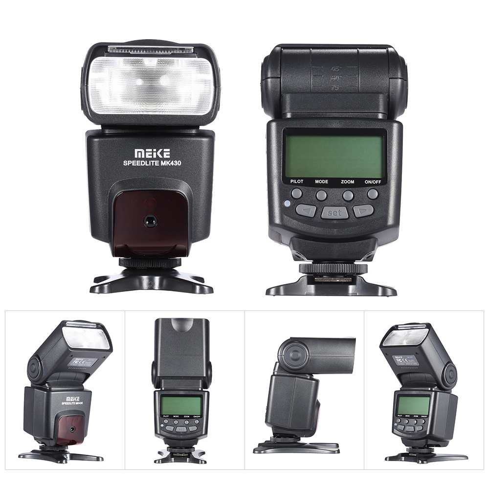 Meike MK430 TTL LCD Diaplay GN42 Flash Flashgun Flashlight Speedlite