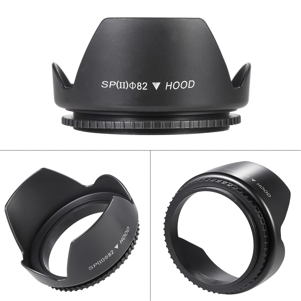 82mm Reversible Universal Flower Type Lens Hood Accessory for Canon