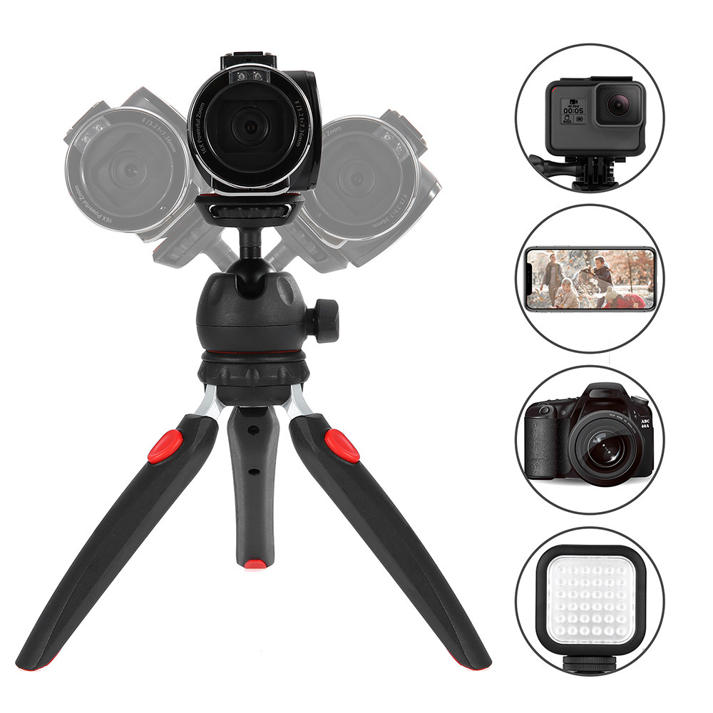 Andoer Mini Tabletop Tripod Phone Camera Tripod Removable Ball Head