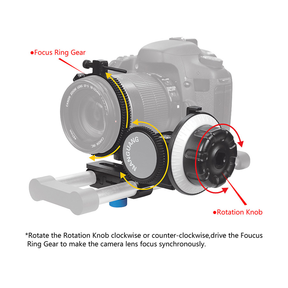 Followfocus CN90F with Gear Ring Belt for Canon Nikon DSLR Cameras Camcorders