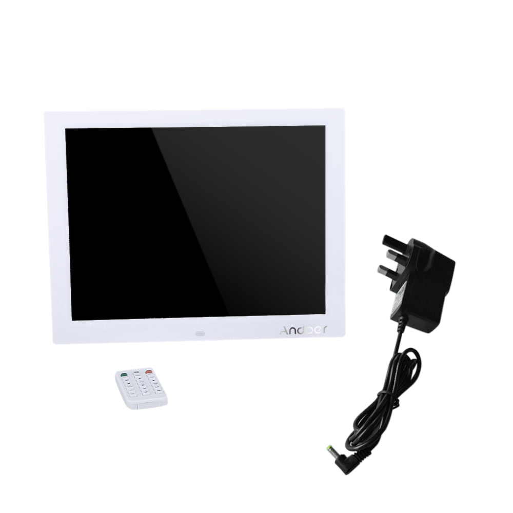 Andoer 15'' HD TFTLCD 1024*768 Digital Photo Frame Alarm Clock MP3 MP4 Movie Player with Remote