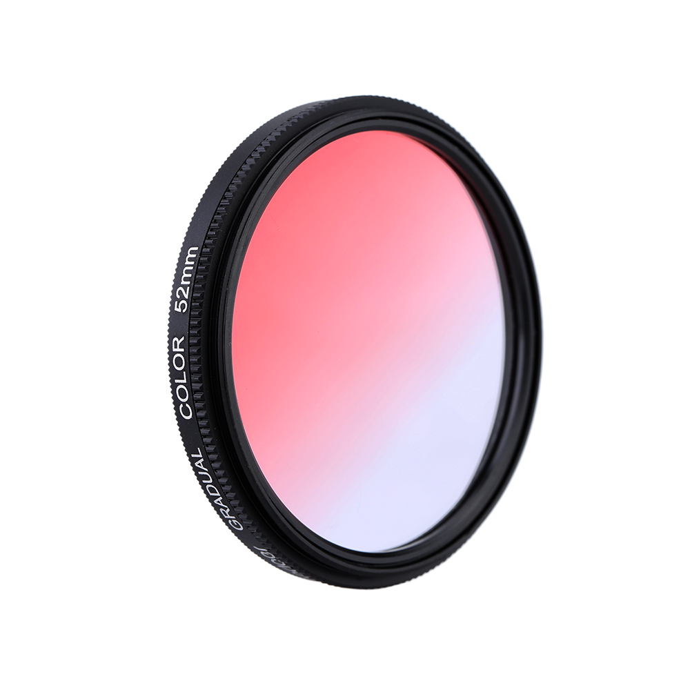 Andoer GND Graduated Red 52mm Filter Graduated Neutral Density Filter