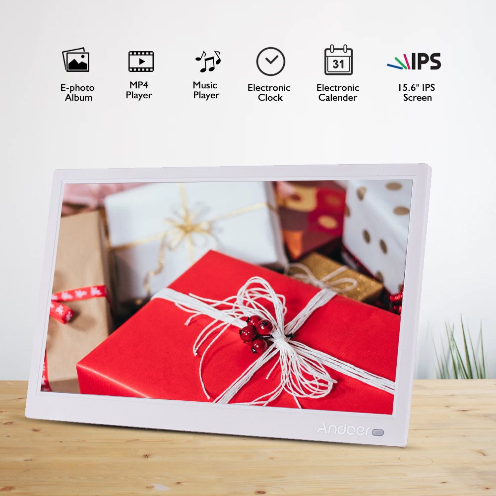 Andoer 15.6 Inch Digital Photo Frame, 1920x1080 IPS HD LED Digital