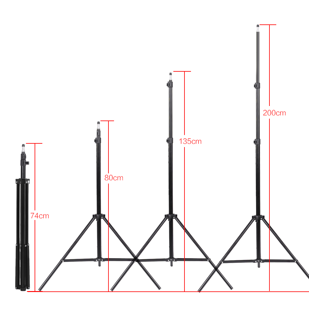 Andoer LED Photography Studio Lighting Light Kit with 2 * 30W LED Lamp