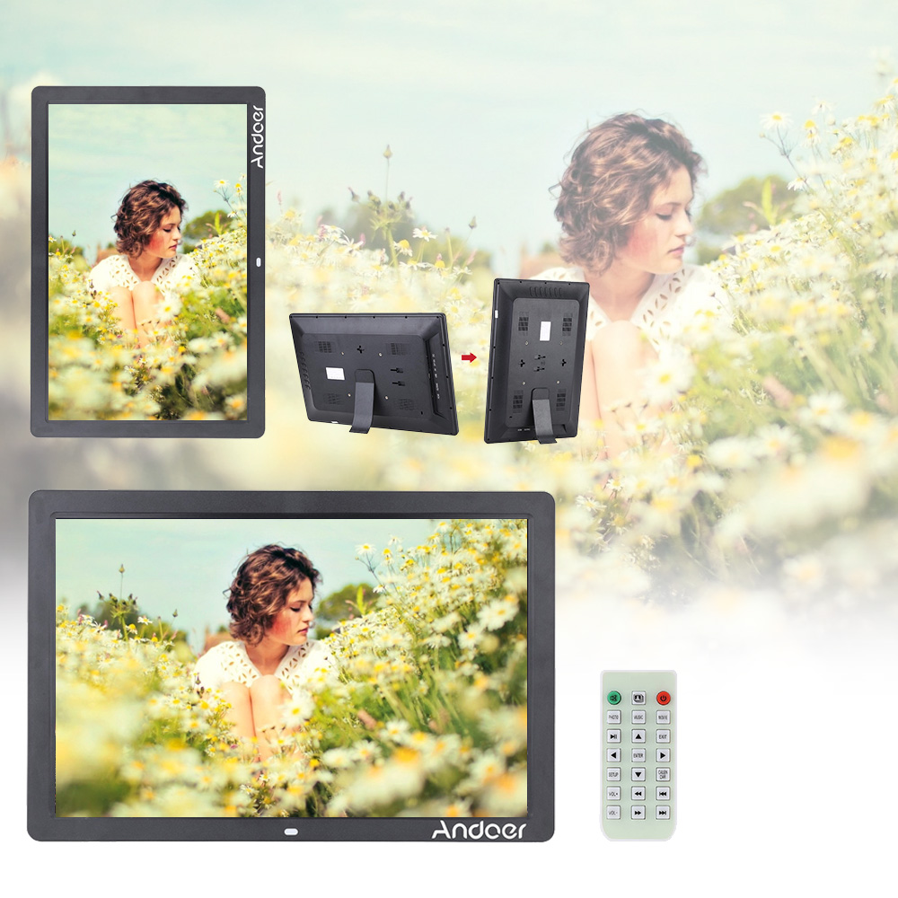 Andoer 17" LED Digital Photo Picture Frame High Resolution 1440*900