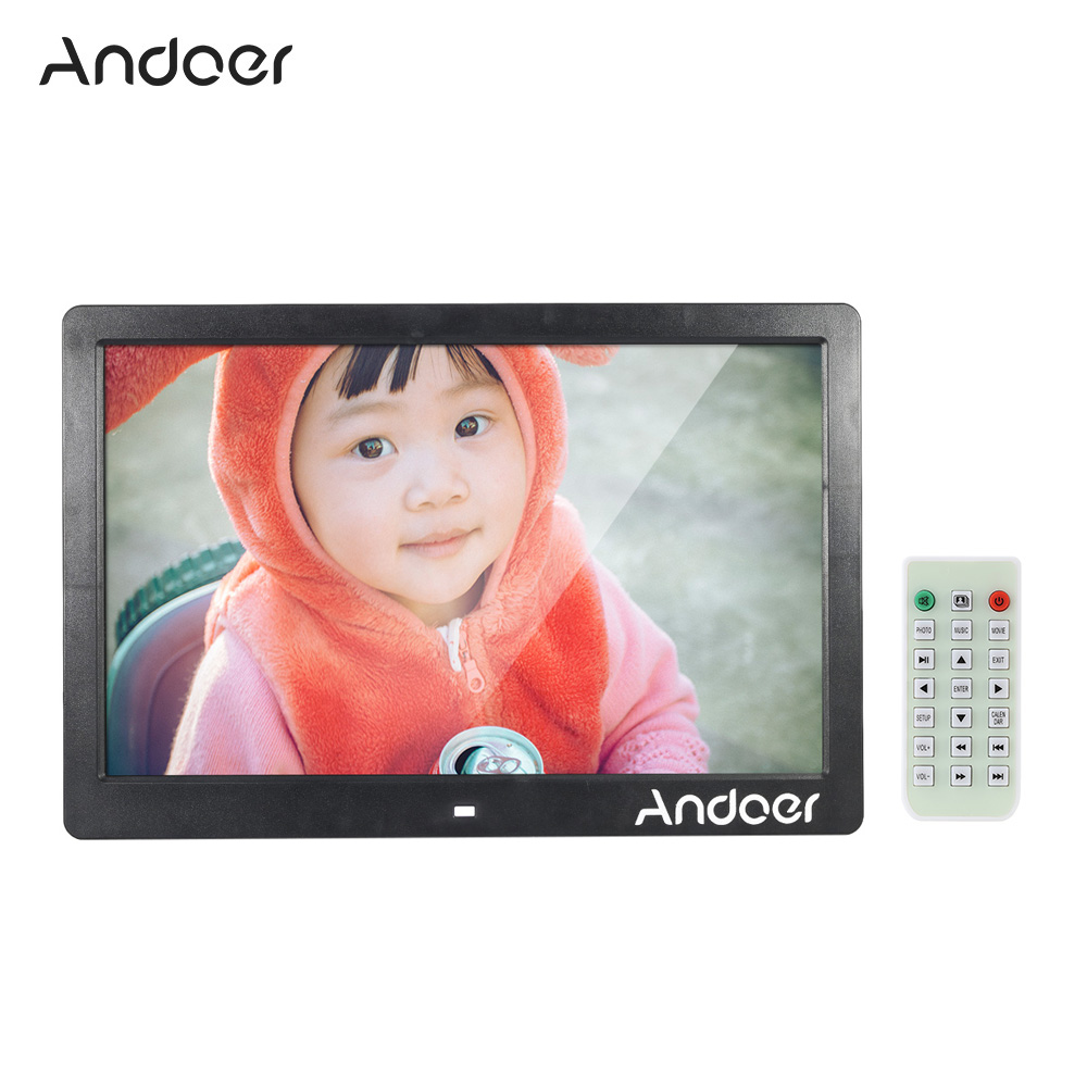 Andoer 13" TFT LED Digital Photo Picture Frame High Resolution 1280*800