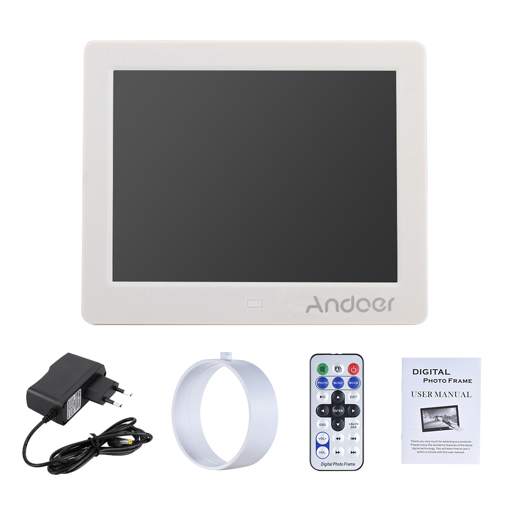 Andoer 8 Hd Wide Screen High Resolution Digital Photo Picture Frame Andoer 8 Hd Wide Screen High Resolution Digital Photo Picture Frame Alarm Clock Mp4 Player With Remote Control Gift