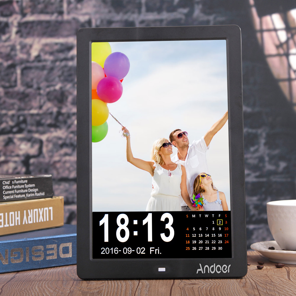 Andoer 12" LED HD Digital Photo Picture Frame 1280 * 800 Desktop Frame