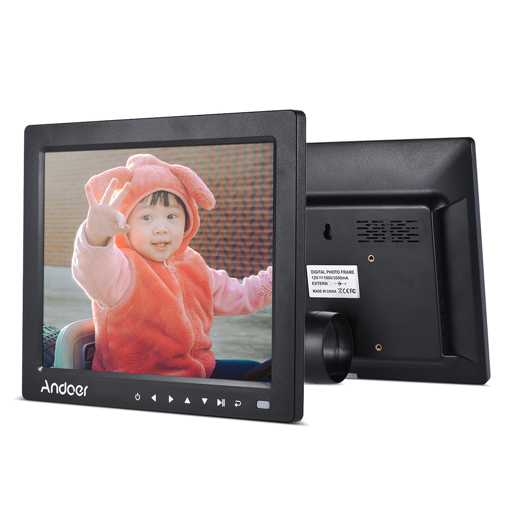 Andoer 10" HD Digital Photo Frame Desktop Album Display Image 1080P MP4