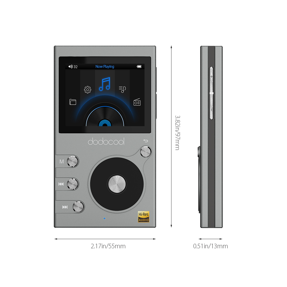 Hi-Fi Music Player with Voice Recorder and FM Radio-dodocool.com