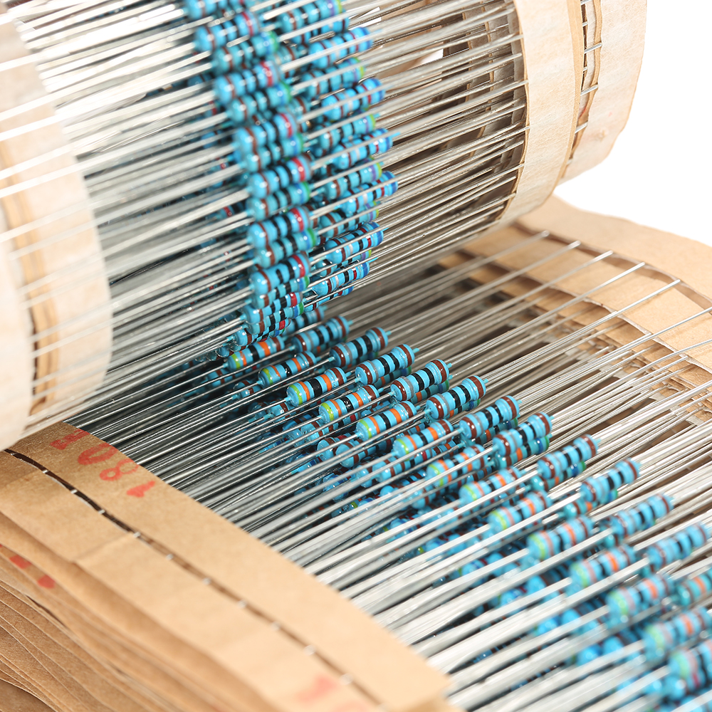 KKmoon 2600pcs 130 Values 1 ohm to 3M ohm 1/4W 1 Metal Film Resistors