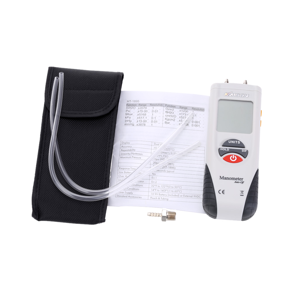 KKmoon Manometer,Digital Manometer,Handheld Manometer,Handheld Digital