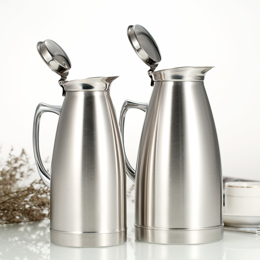 Anself 1L Large Capacity High Quality Stainless Steel Double Walled
