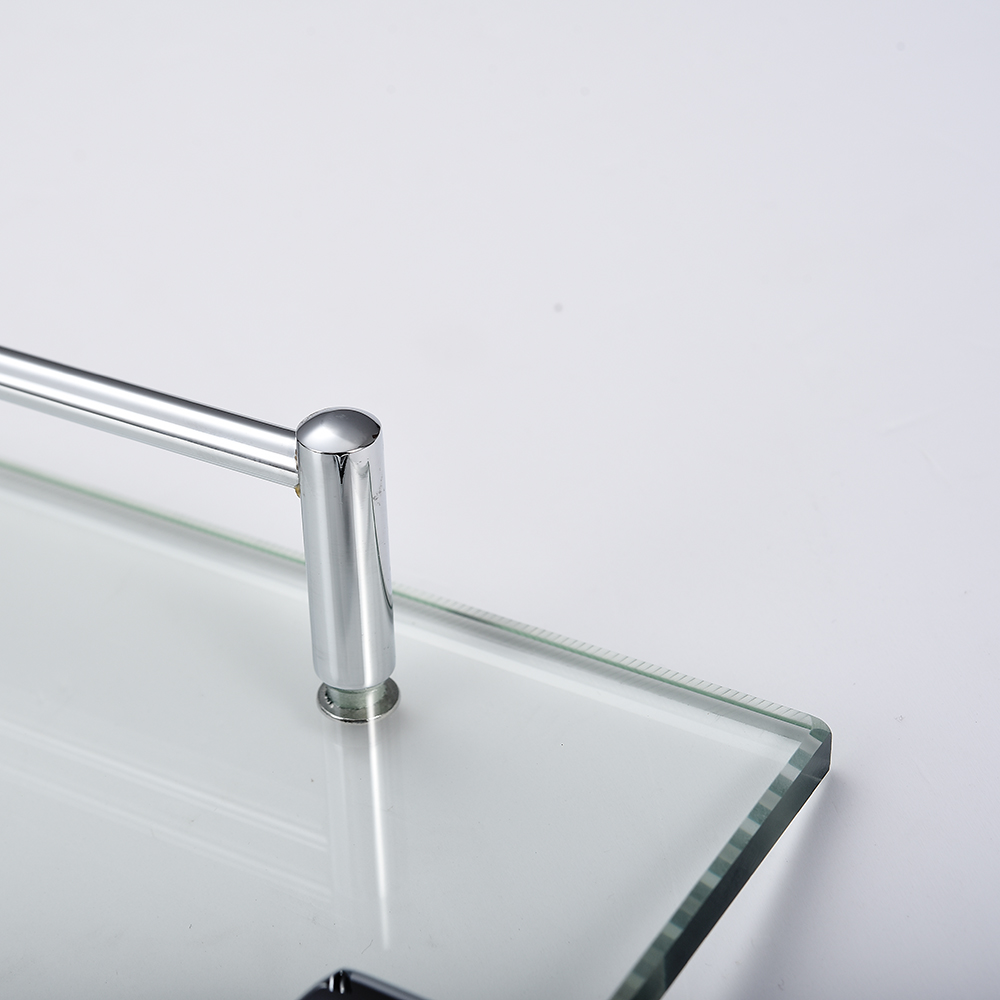 Homgeek Stainless Steel Thick Glass Shelf