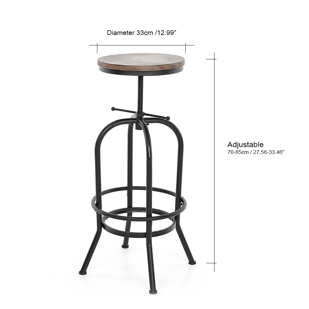 Solo 40.46€, ikayaa stile industriale altezza regolabile girevole ... Altezza sgabello bar