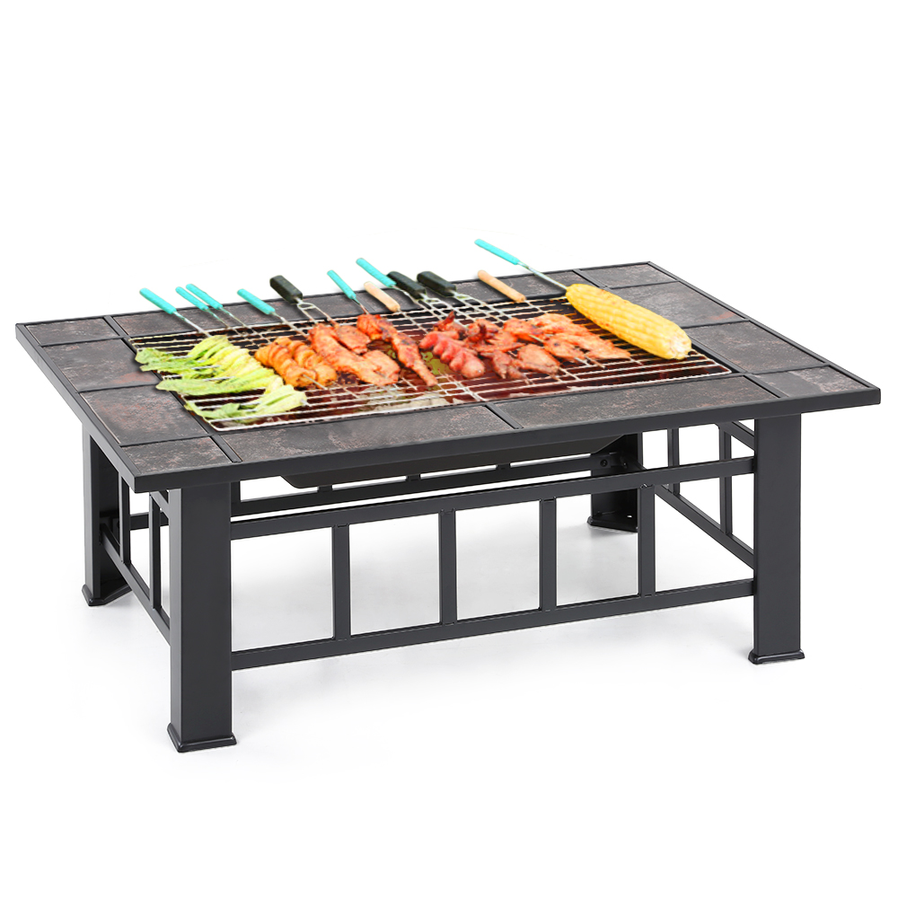 Solo 133.45€, ikayaa rettangolare 37 28 pollici di metallo ... Barbecue in metallo