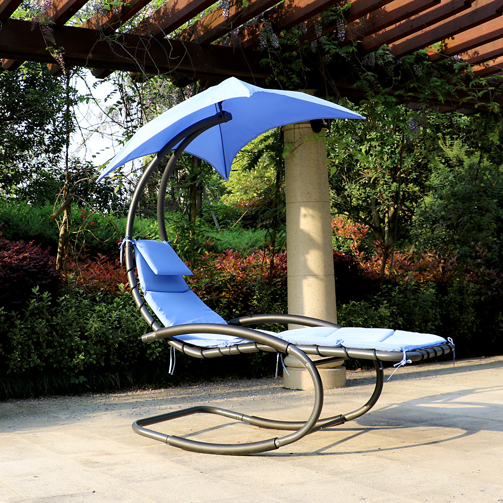 Blue Ikayaa Rocking Outdoor Patio Chaise Lounge Chair Lovdock Com Ikayaa Rocking Outdoor Patio Chaise Lounge Chair