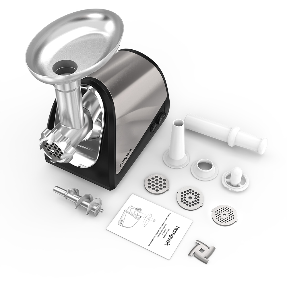 1200W 1.608HP Electric Meat Grinder with 3 Blades