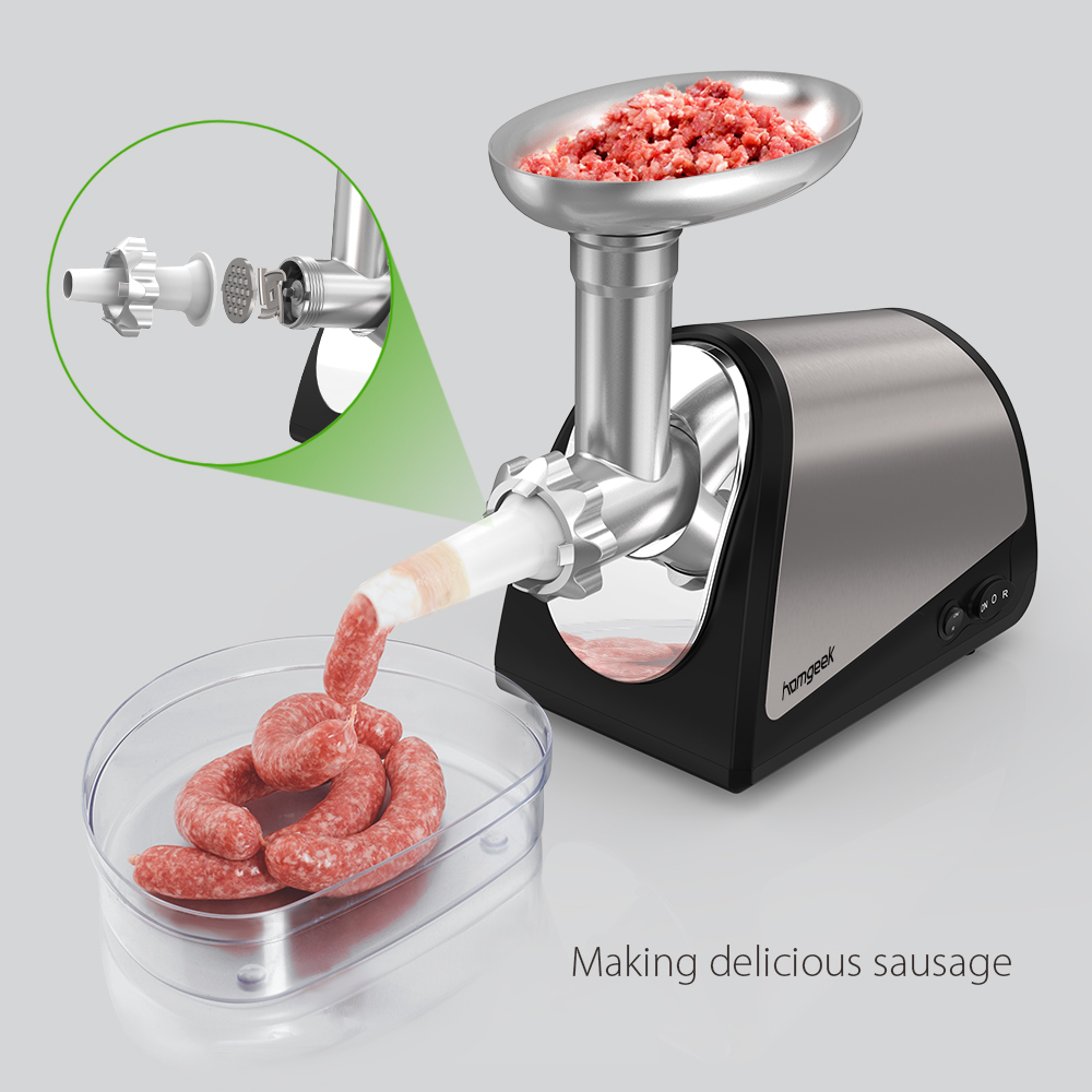 1200W 1.608HP Electric Meat Grinder with 3 Blades