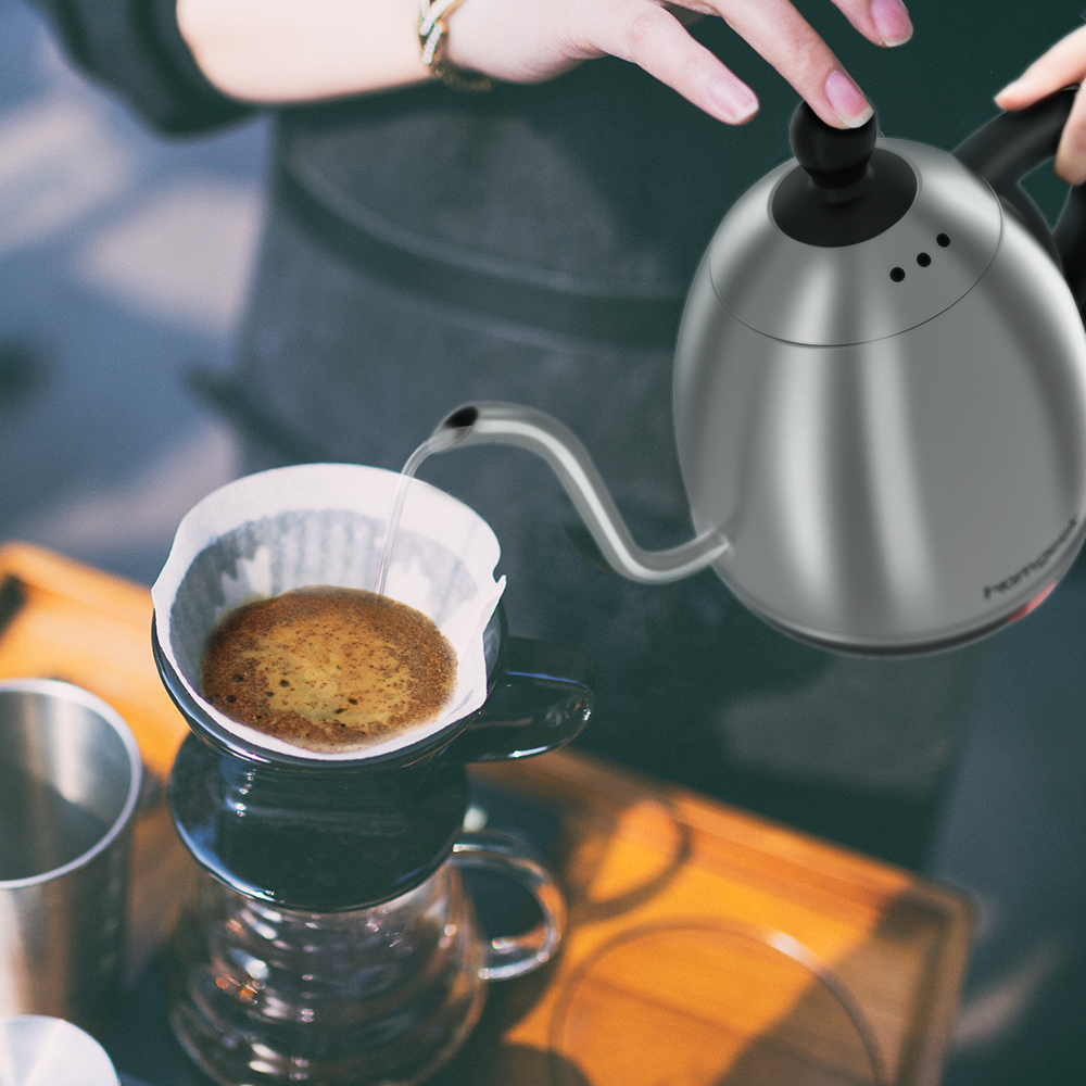 1.0L Highend Gooseneck Drip Stainless Steel Cordless Electric Kettle