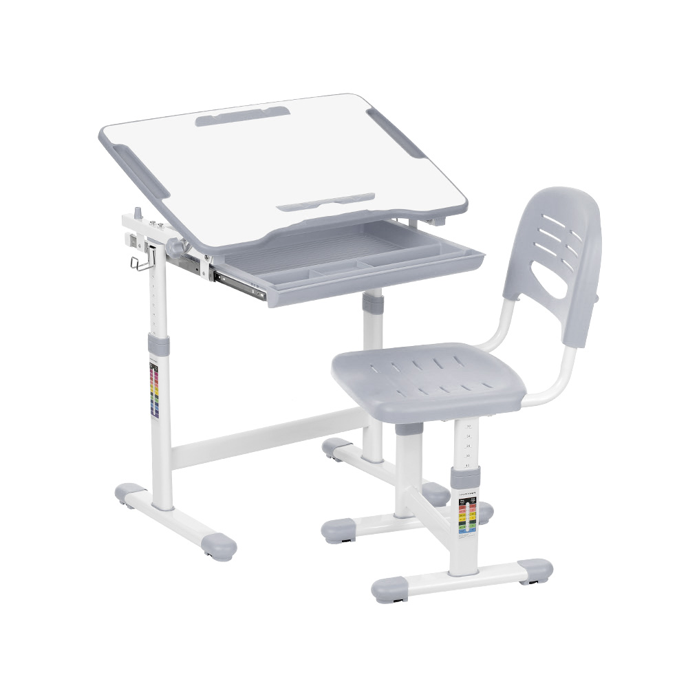 Ikayaa Height Adjule Kid S Study Desk And Chair Set With Paper Ikayaa Height Adjule Kid S Study Desk And Chair Set With Paper Roll Holder