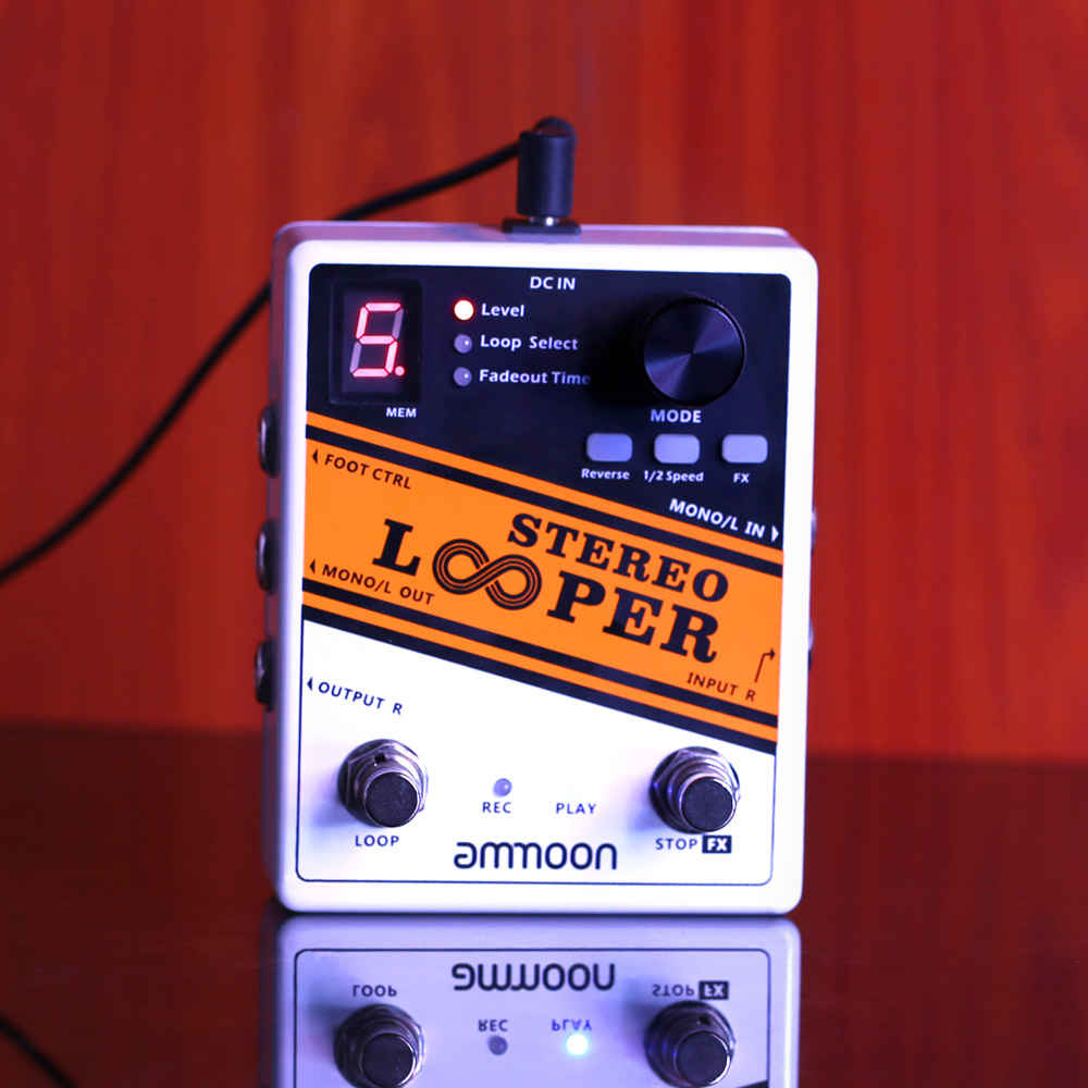 STEREO LOOPER Loop Record Guitar Effect Pedal 10 Independent Loops Max