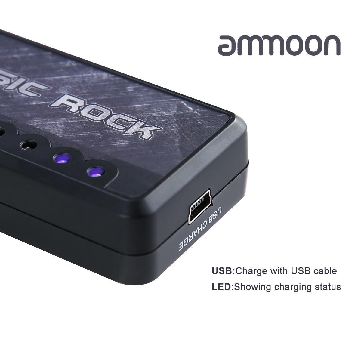 ammoon Electric Guitar Headphone Amplifier Amp 1/4 Inch Plug 3.5mm