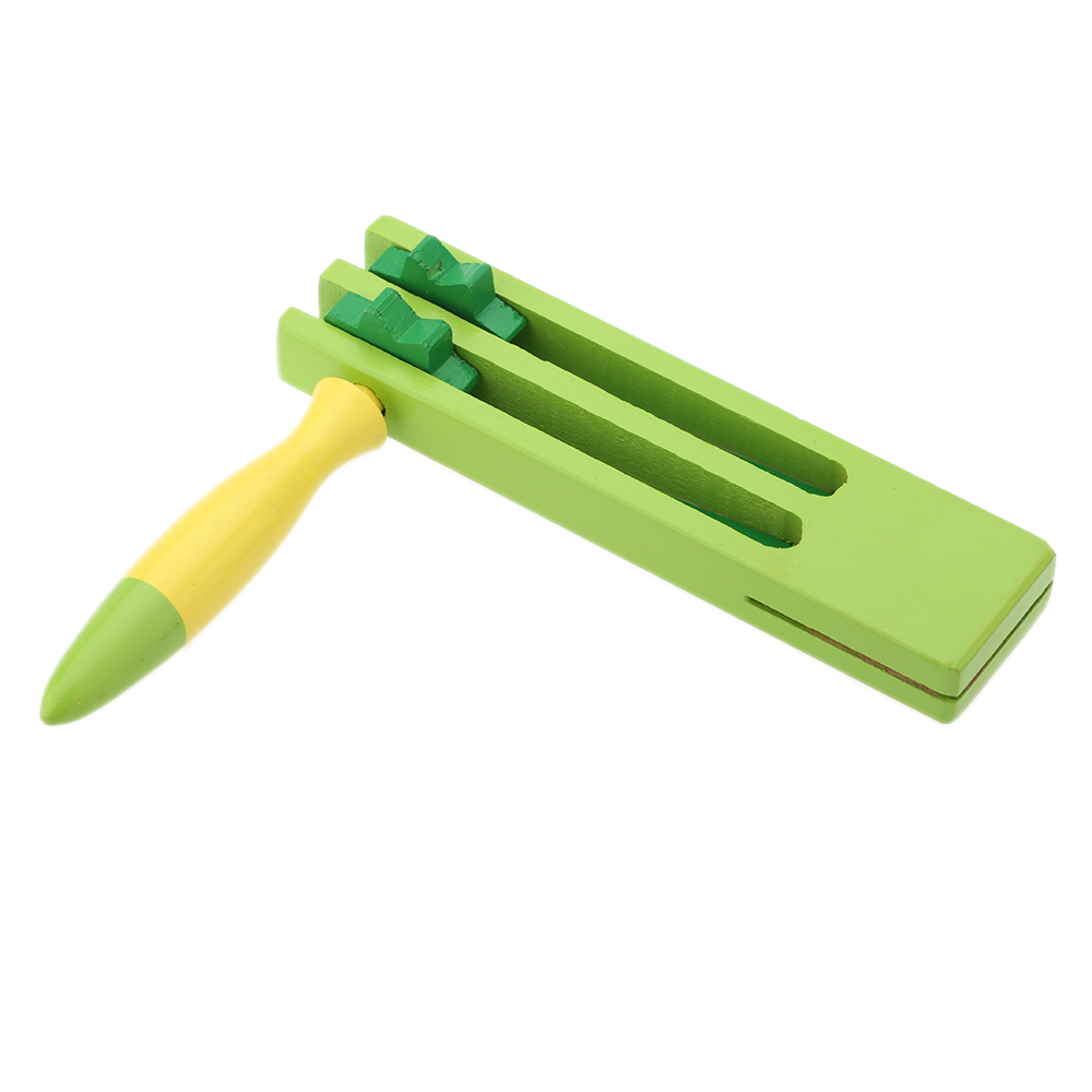 Wooden Rattle Handle Ratchet Exquisite Kid Children Musical Toy