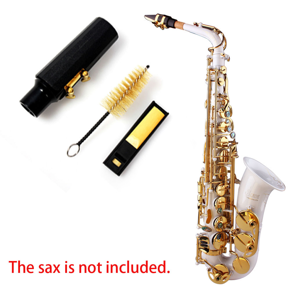 Andoer Alto Sax Saxophone Mouthpiece with Cap Metal Buckle Reed Reed