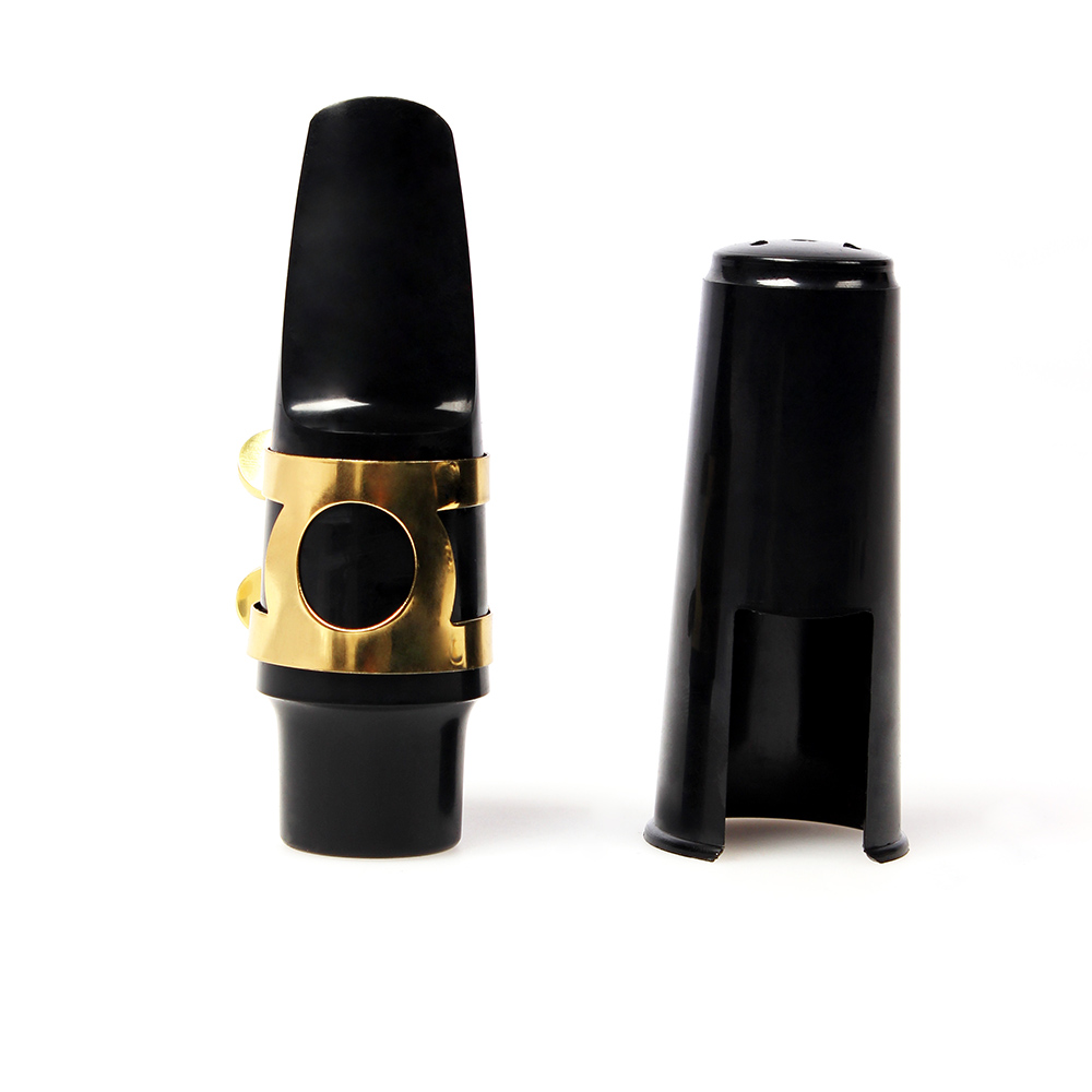 Andoer Alto Sax Saxophone Mouthpiece with Cap Metal Buckle Reed Reed