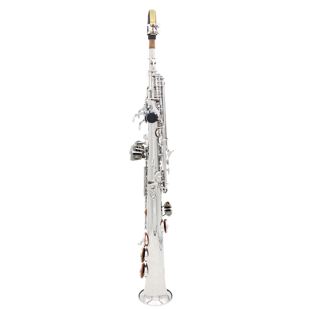 ammoon Soprano Saxophone SAX Bb Brass Lacquered Gold Body and Keys