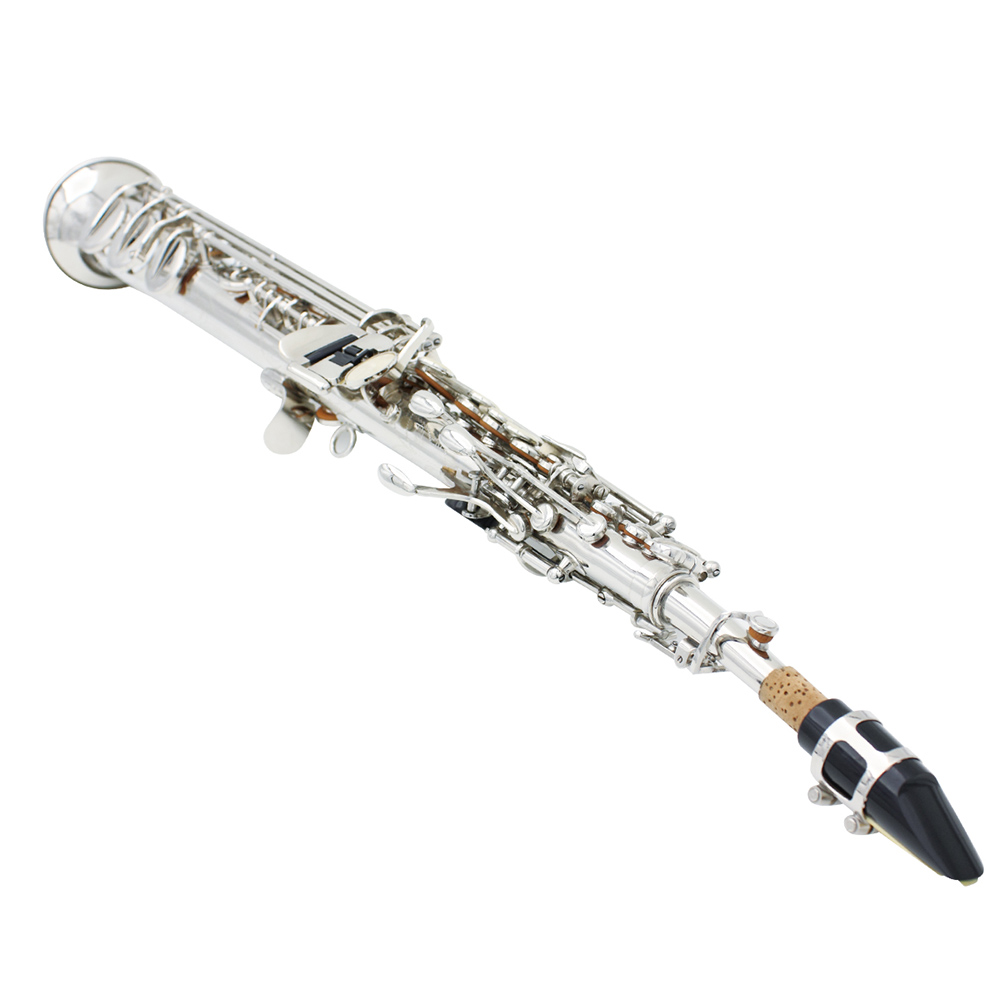 ammoon Soprano Saxophone SAX Bb Brass Lacquered Gold Body and Keys