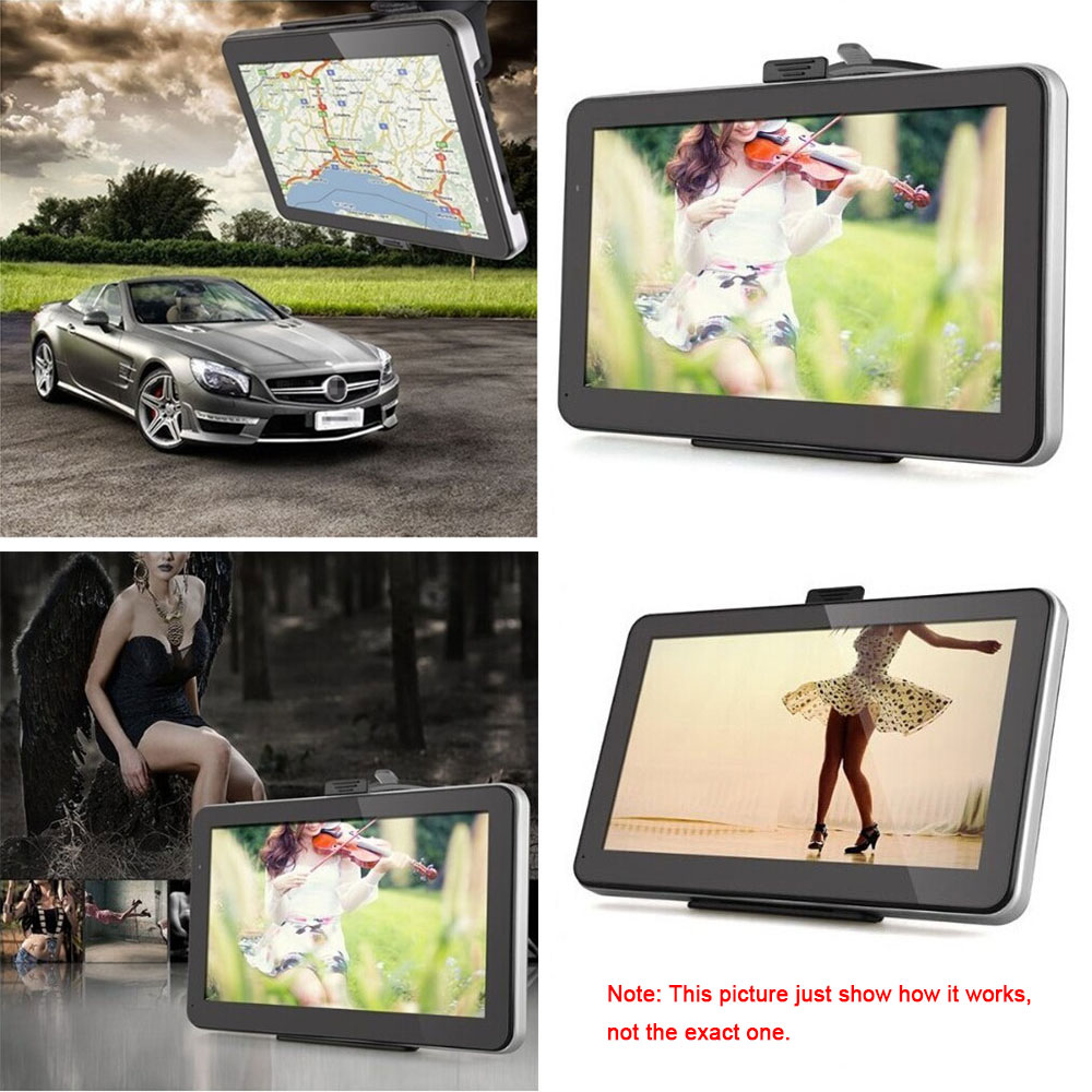 7" HD Touch Screen Portable Car GPS Navigation 128MB RAM 4GB FM Video