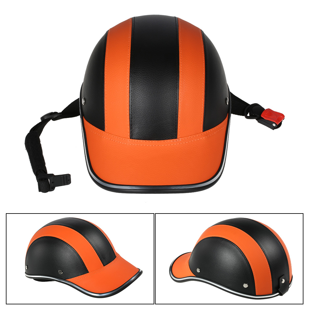 Motorcycle Helmet Half Face Baseball Cap Style with Sun Visor